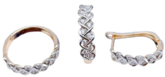 Комплект Tuimedaq бижутерный сплав c кристаллом