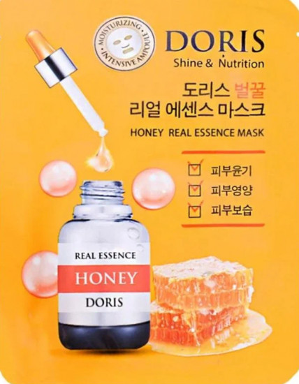 Маска для лица тканевая с медом питающая «Honey»