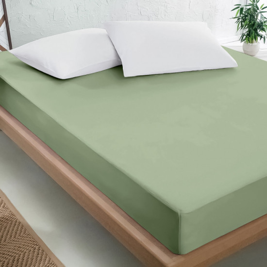 Простыня на резинке «Оливка»