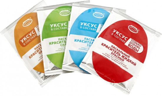 Пасхальный набор красителей на основе уксуса