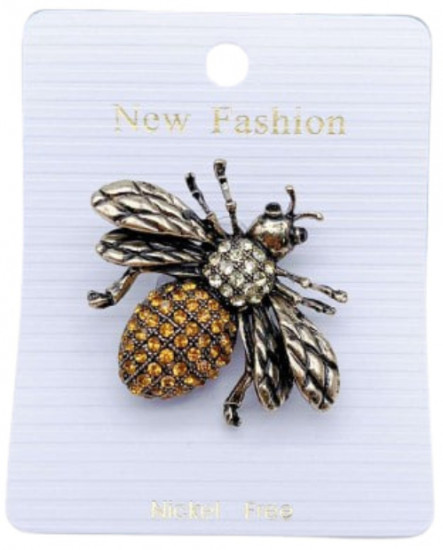 Брошь Tuimedaq бижутерный сплав c кристаллом