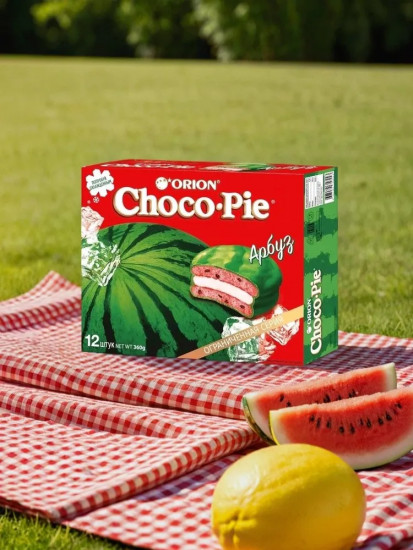 Пирожное со вкусом арбуза «Choco Pie»