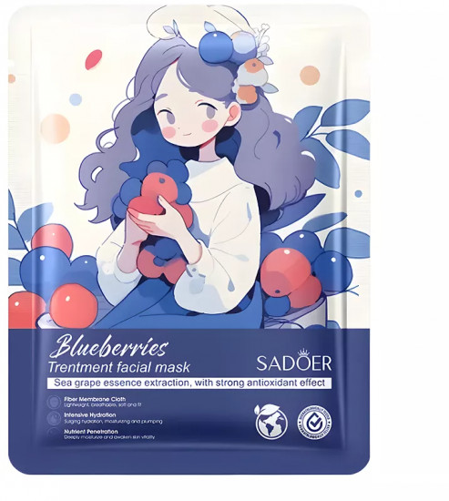 Тканевая маска для лица с экстрактом черники