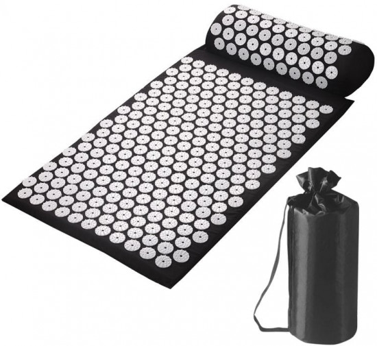 Акупунктурный массажный коврик с подушкой для спины и шеи