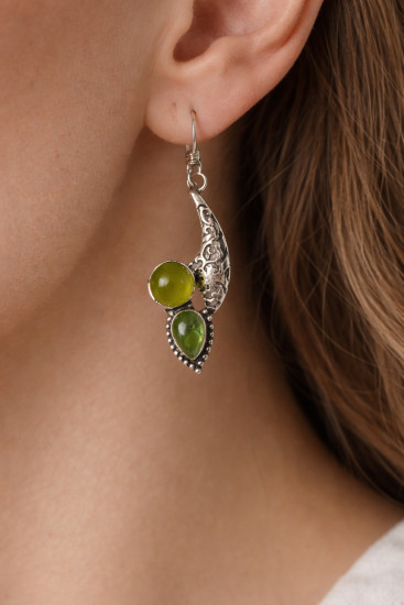 Серьги с принитом «Viridia»