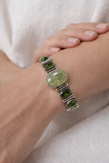 Браслет с принитом и хризолитом «Verdanta»