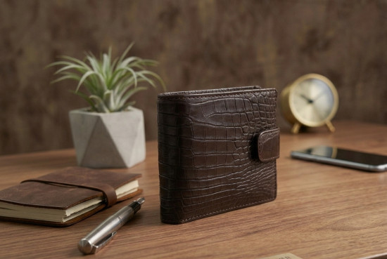 Портмоне из натуральной кожи крокодила