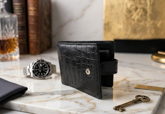 Портмоне из натуральной кожи крокодила