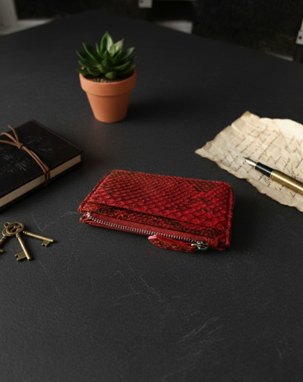 Кошелек из натуральной кожи питона