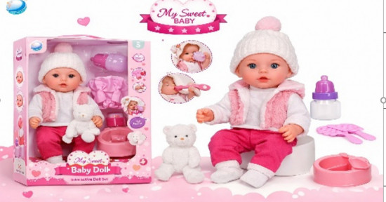 Премиальная интерактивная кукла-пупс в стильной зимней одежде