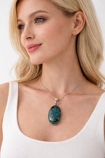 Подвес с хризоколлой «Livia»