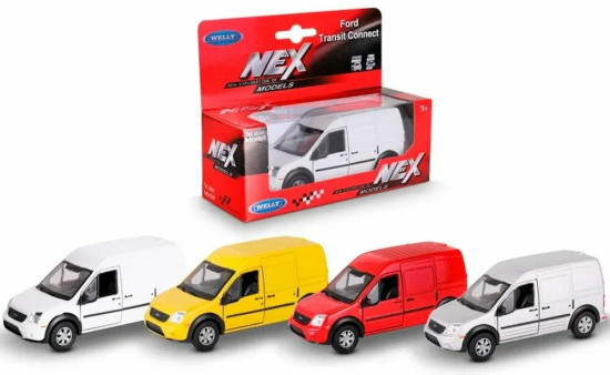 Машинка 1:38 Ford Transit Connect, пруж. мех., цвет в асс.