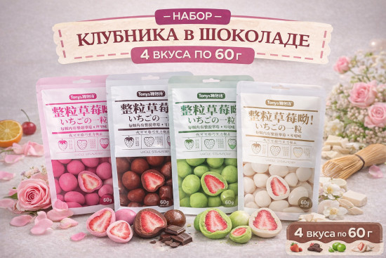 Клубника в шоколаде сублимированная