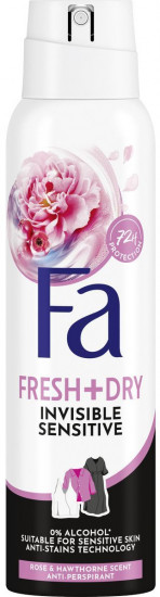 Дезодорант-антиперспирант женский с ароматом розы и боярышника «Invisible Sensitive»