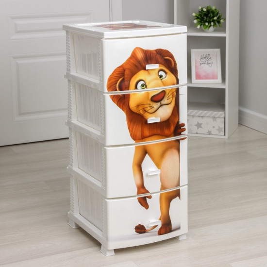 Комод детский 4-х секционный «Лев»