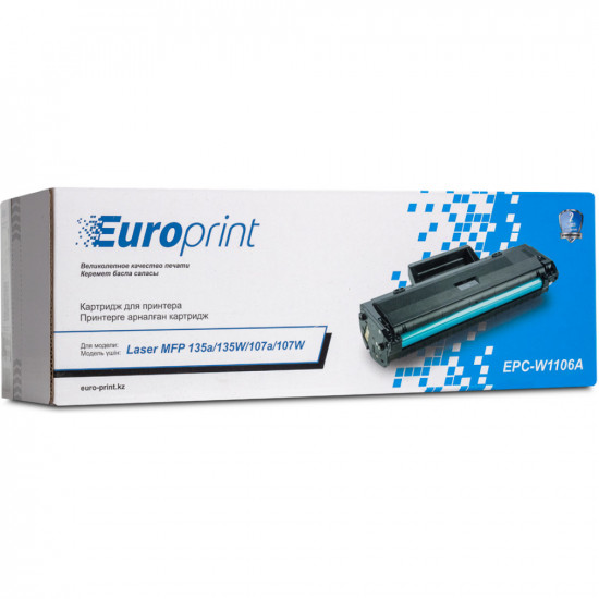 Картридж с чипом EPC-W1106A, цвет черный