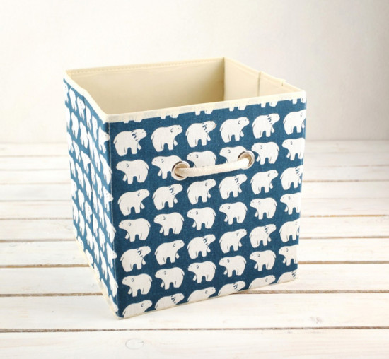 Короб стеллажный для хранения «Северные мишки»