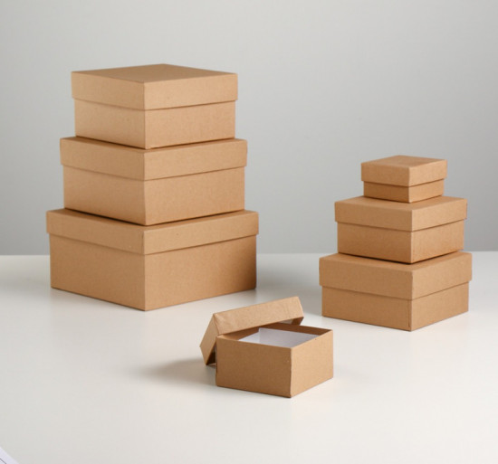 Набор коробок «Крафт однотонный»