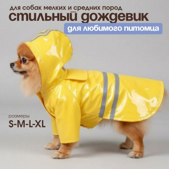 Дождевик для собак мелких пород