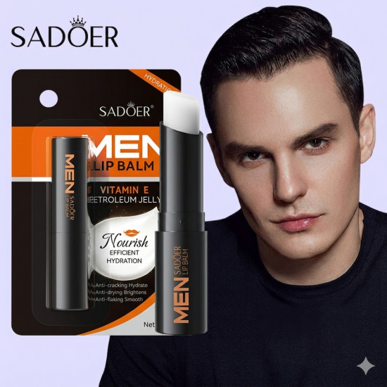 Увлажняющий питательный бальзам для губ для мужчин с витамином Е