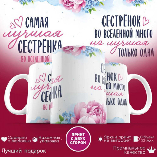 Кружка с принтом «Андрей - расшифровка имени»