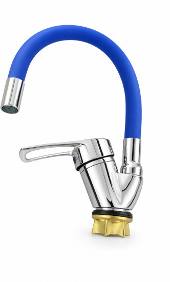 Смеситель для кухни с боковой ручкой гибким изливом Fortuna TC 8803/4