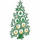 Новогодняя ель с игрушками, цвет зеленый (30 см)