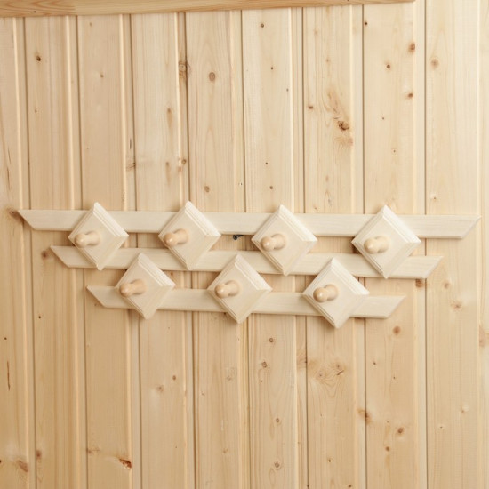 Вешалка для бани и сауны «Шахматка»