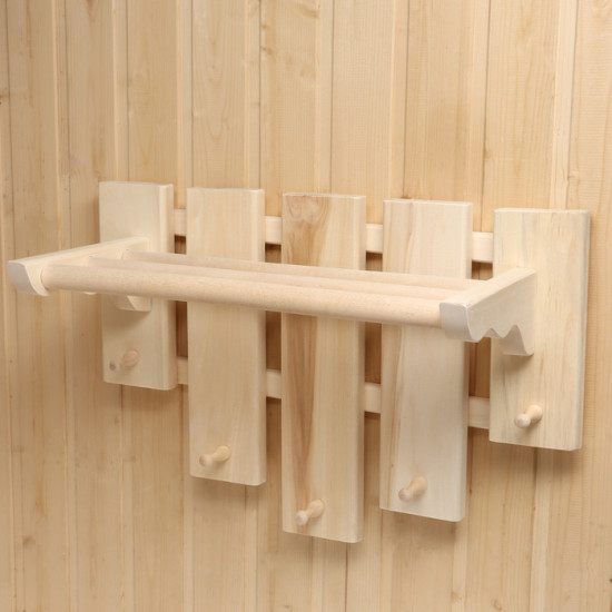 Полка-вешалка для бани и сауны