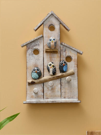 Вешалка «Скворечник с воробьями»
