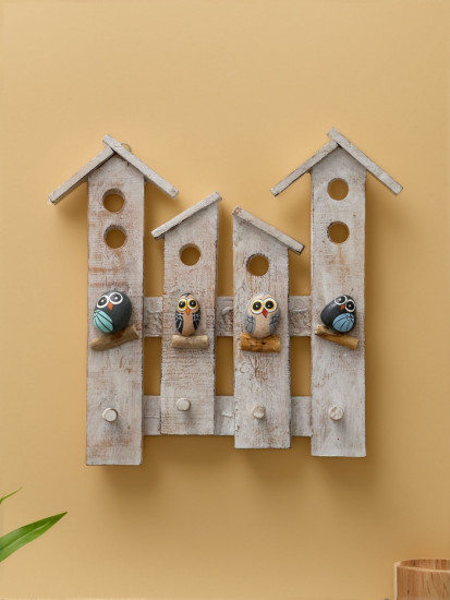 Вешалка «Скворечник с воробьями»