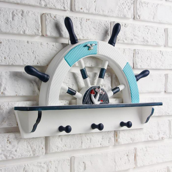 Вешалка настенная «Штурвал»