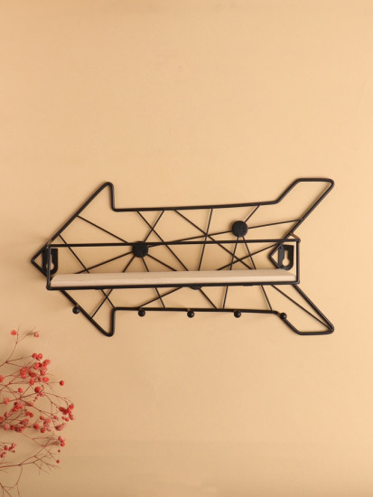 Вешалка настенная с полкой и подсветкой «Стрелка»