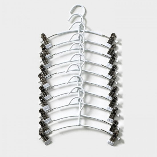 Комплект вешалок для брюк и юбок с зажимами