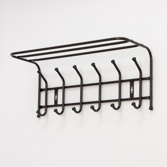 Вешалка настенная с полкой