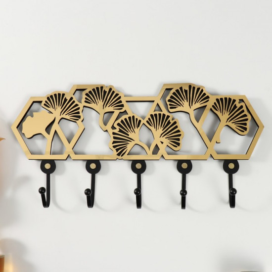 Настенные крючки декоративные «Листья-веер»
