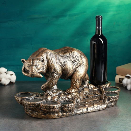 Подставка для бутылки «Медведь»