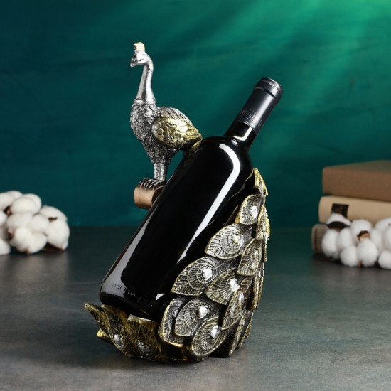 Подставка для бутылки «Павлин с хвостом»