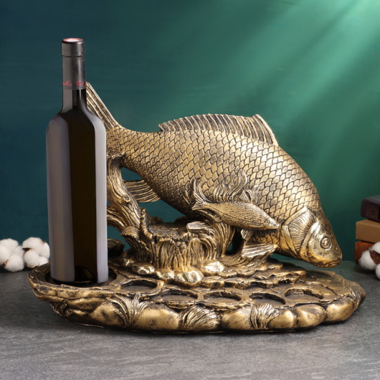 Подставка для бутылки и бокалов «Рыбалка»