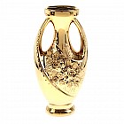 Ваза форма «Муза» объёмные цветы, булат, золото