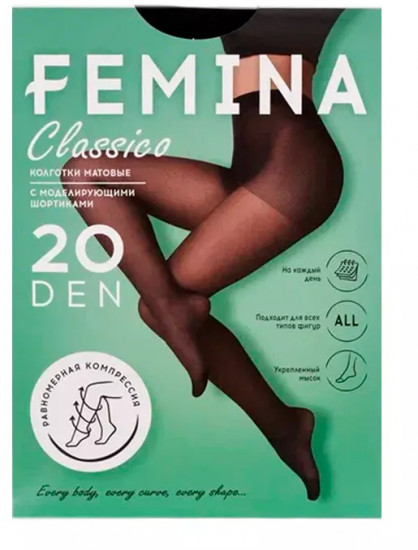 Колготки женские с шортиками «Classico 20 Den»