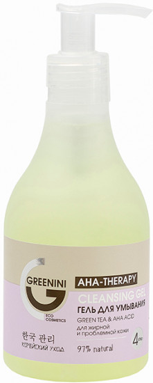 Гель для умывания «Aha-Therapy Green Tea & Aha Acid»