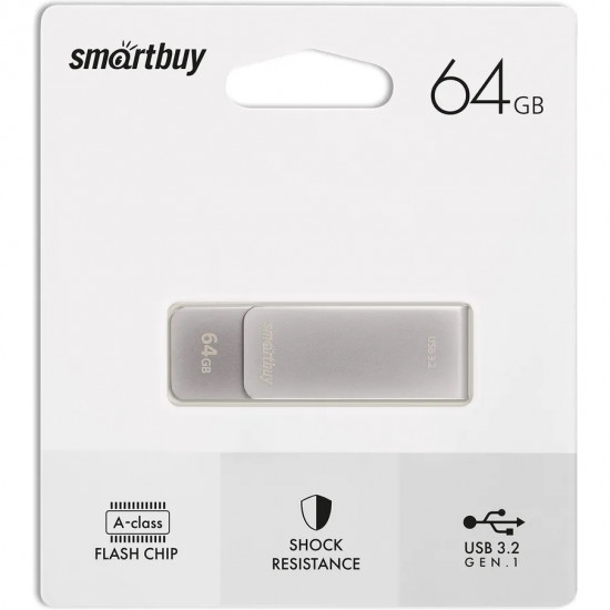 USB-накопитель 64GB Metal Grey