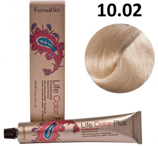 Краситель для волос «Life Color Plus», оттенок 10.02 платиновый блондин жемчужный