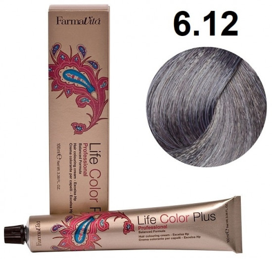 Краситель для волос «Life Color Plus», оттенок 6.12 темный блондин пепельно-перламутровый