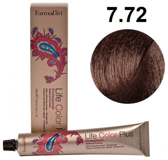 Краситель для волос «Life Color Plus», оттенок 7.72 блондин коричнево-перламутровый