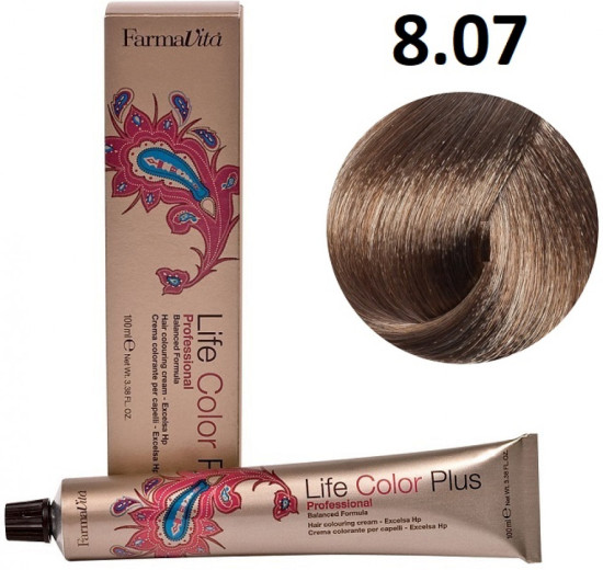 Life Color Plus 8.07 краситель холодный светлый блондин