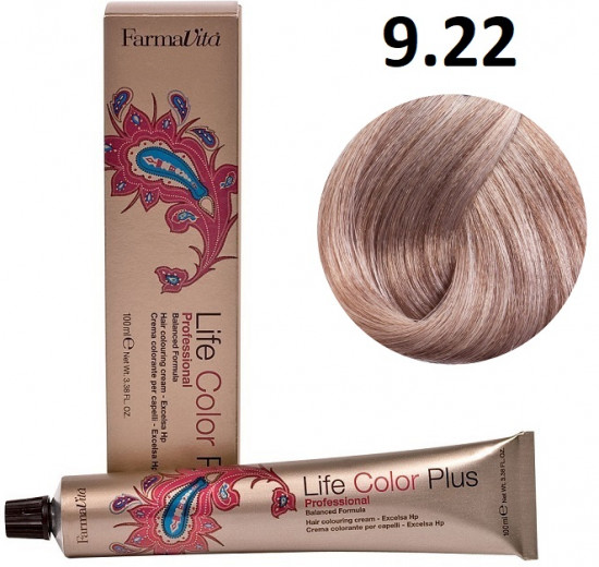 Краситель для волос «Life Color Plus», оттенок 9.22 Очень светлый блондин розовый ирис