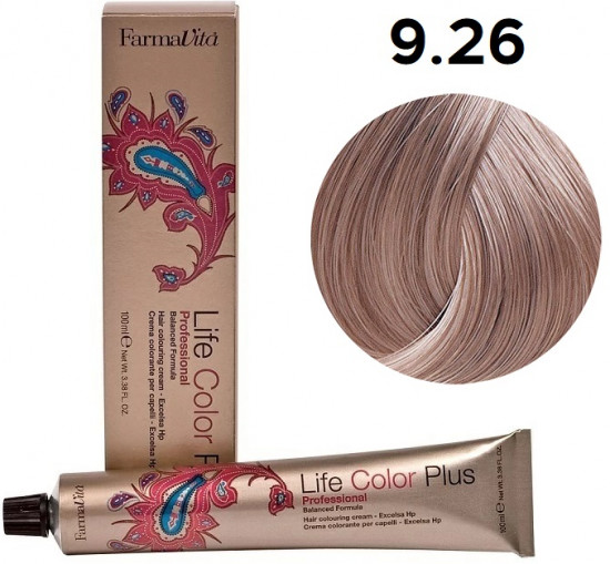 Краситель для волос «Life Color Plus», оттенок 9.26 очень светлый блондин красный ирис
