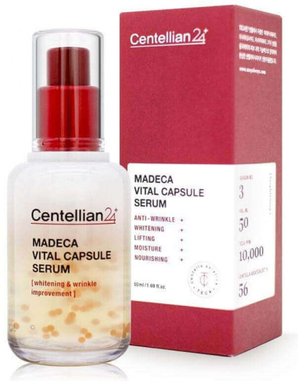 Капсульная сыворотка для лица с витаминами и центеллой для сияния и упругости «Madeca Vital Capsule Serum»